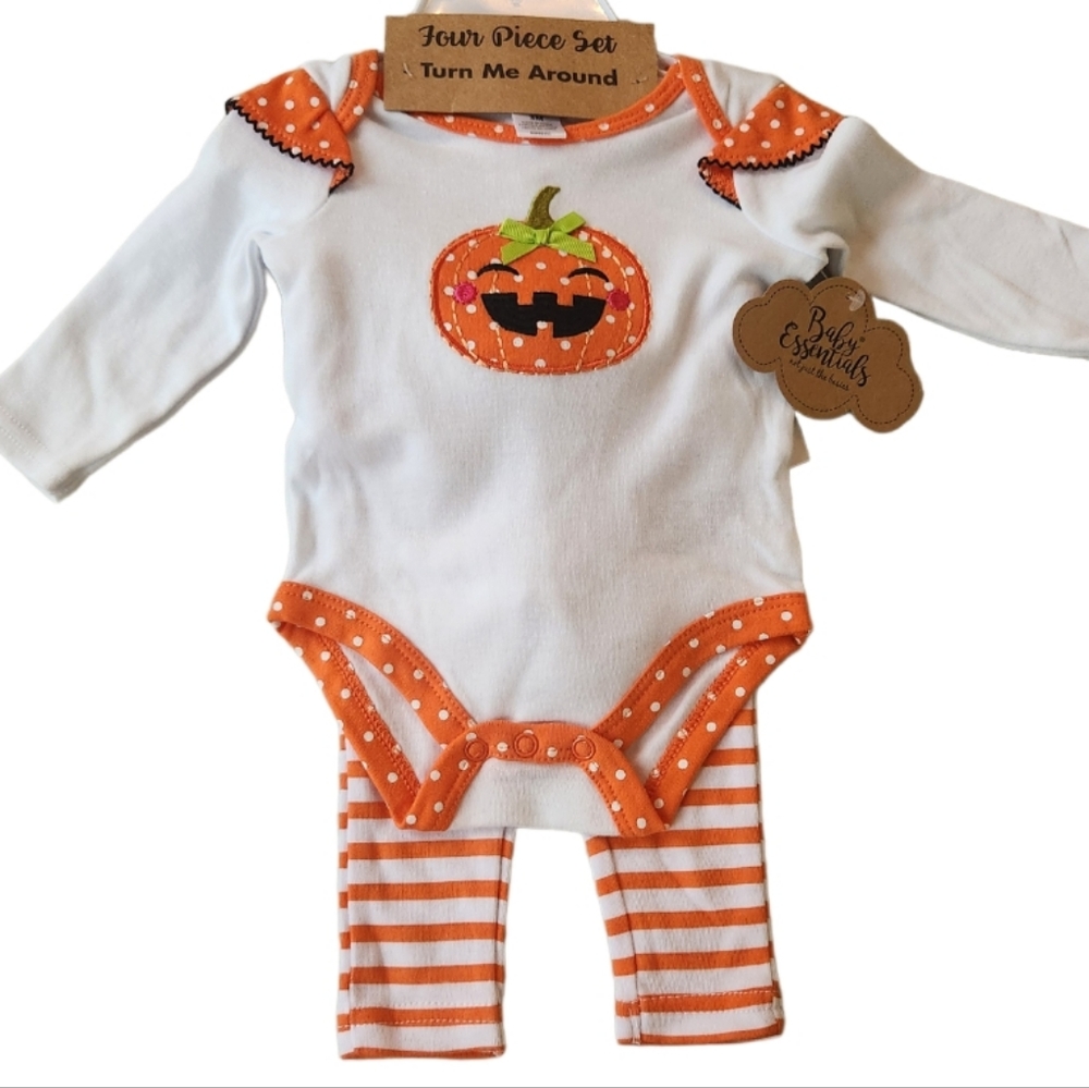 FOUR PIECE SET HALLOWEEN OUTFIT SZ 3M NWT
